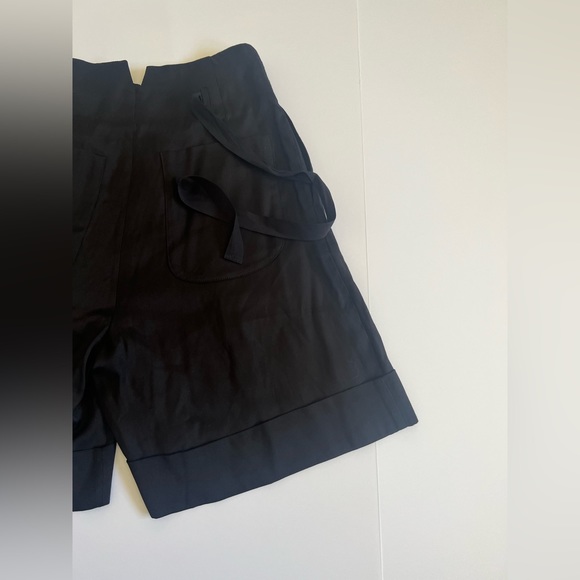 NWT Zara Black High Waist Paper Bag Shorts SZ XS 🖤 - Picture 7 of 10